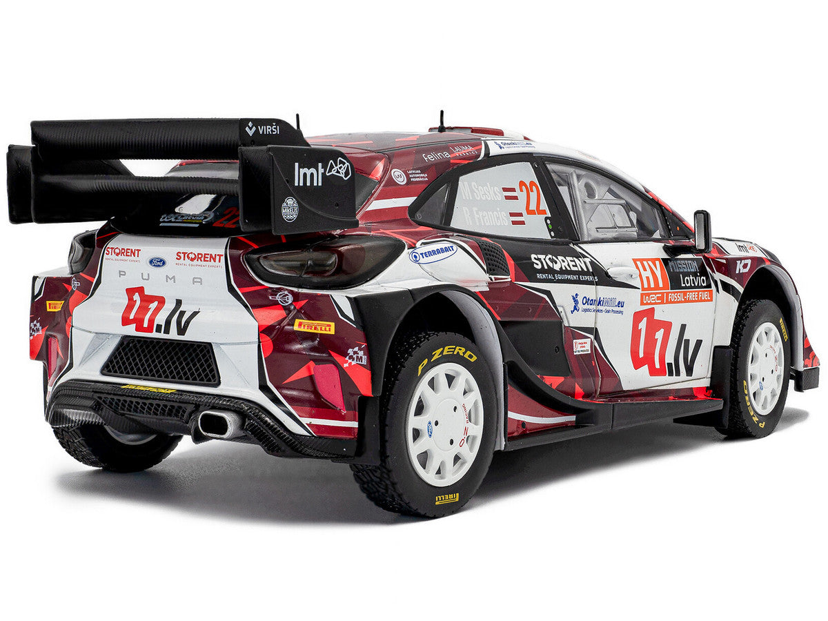 Ford Puma Rally1 #22 Martins Sesks - Renars Francis "Rally Latvia" (2024) "Competition" Series 1/18 Diecast Model Car by Solido