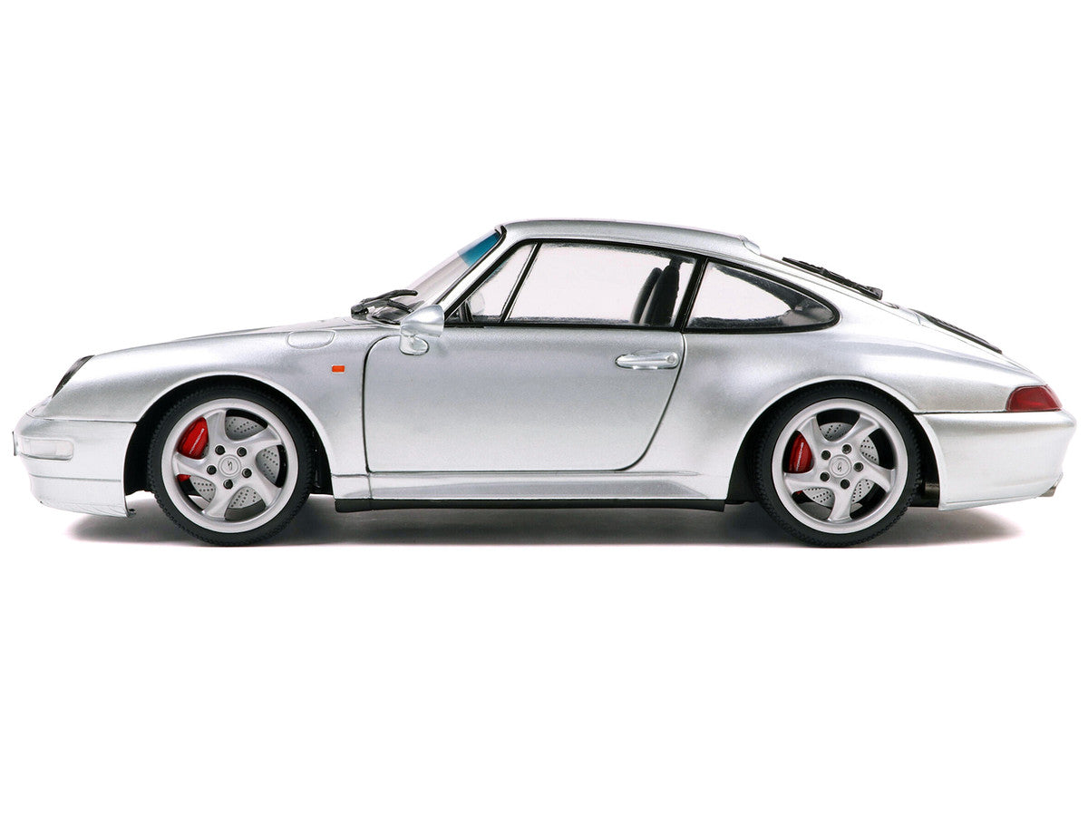 1996 Porsche 911 (993) 4S Polar Silver Metallic 1/18 Diecast Model Car by Solido