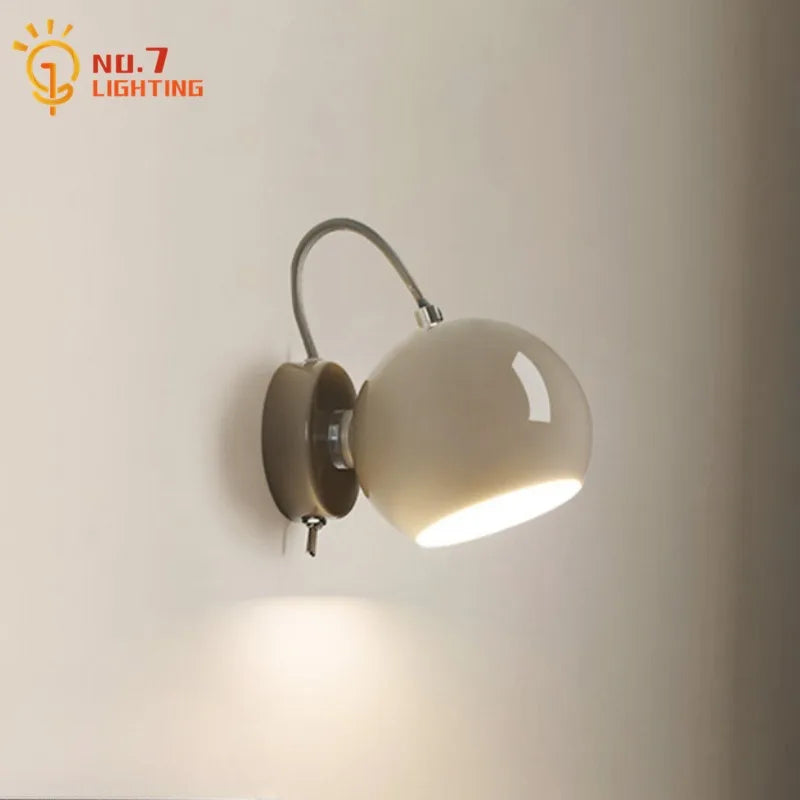DecorBites™ Cream Wind LED Wall Lamp, Rotatable Minimalist Iron Art Sconces for Bedroom & Living Room