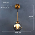DecorBites™ Glass Ball Gold Wall Lamp Modern Sconce Nordic Light Fixture for Living Bedroom