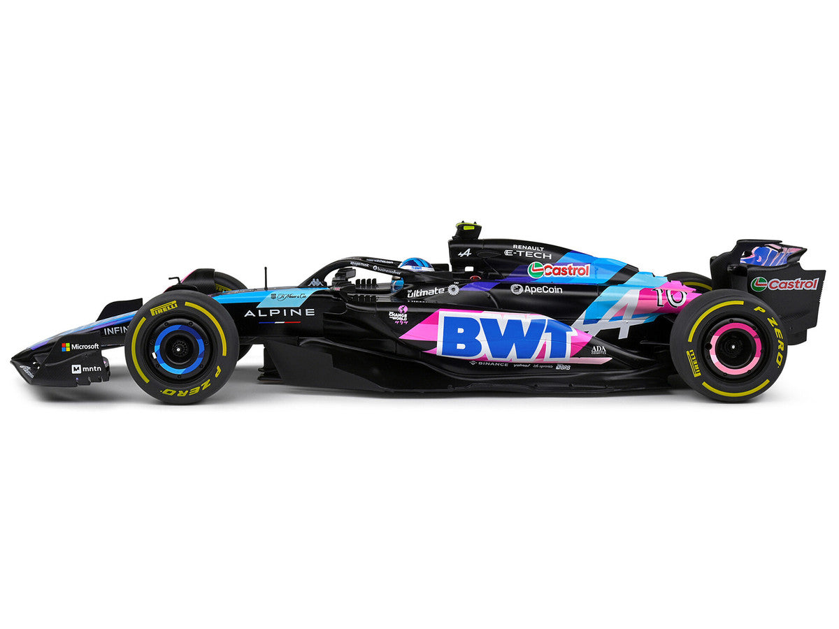 Alpine A524 #10 Pierre Gasly "BWT" Formula One F1 Monaco GP (2024) "Competition" Series 1/18 Diecast Model Car by Solido