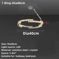 DecorBites™ Crystal Ceiling Chandelier, Stainless Steel Mirror Led Indoor Lighting