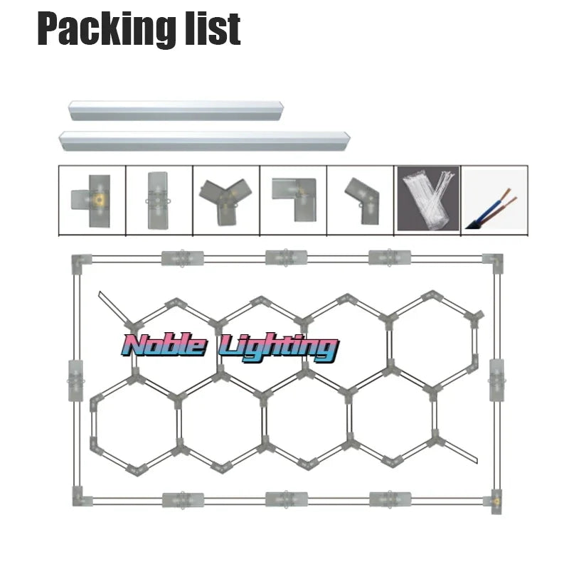 DecorBites™ Hexagon LED Ceiling Light: High-Performance, Best-Selling, Honeycomb Design