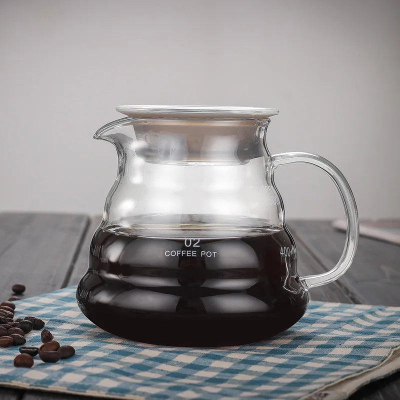 DecorBites™ Cloud Shaped Glass Coffee Kettle Heat Resistant Teapot 360/600/800ml
