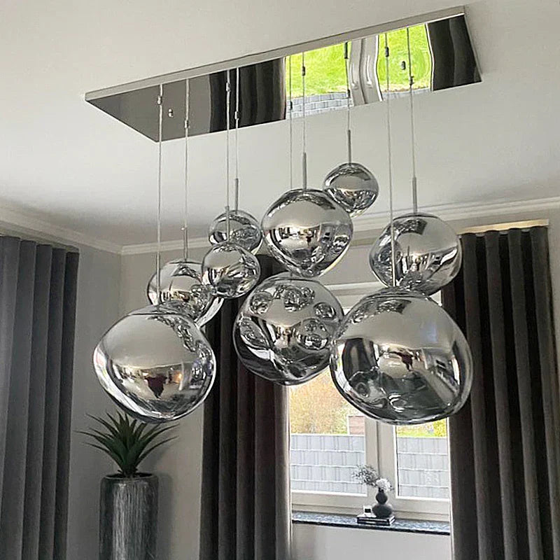 DecorBites™ Glass Lava Pendant Lights: Modern Nordic Loft LED Ceiling Hanging Lamp Fixture
