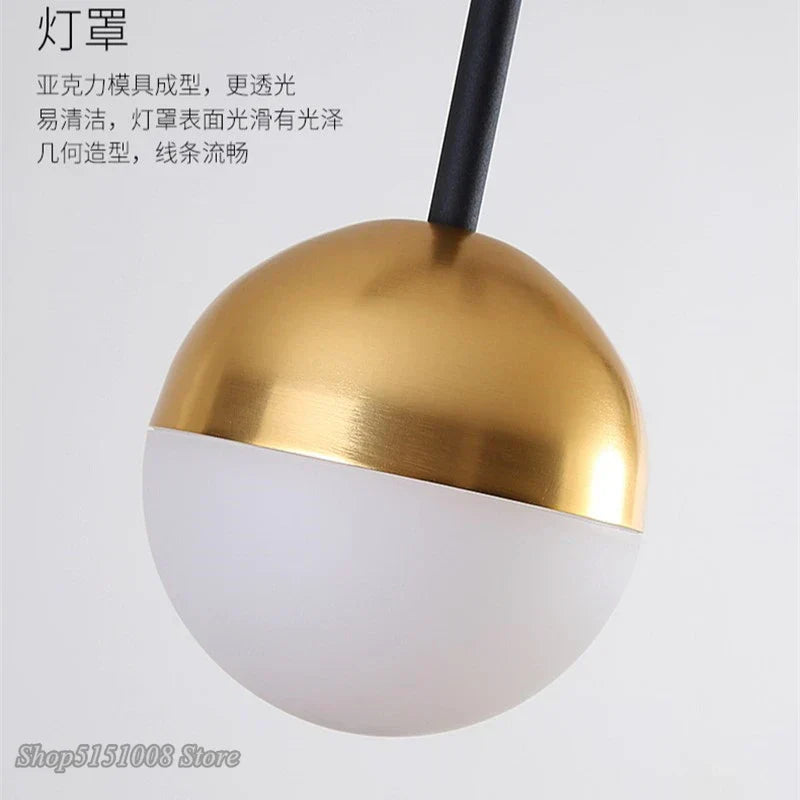 DecorBites™ Glass Ball Pendant Lamp Modern LED Hanging Light Fixture