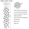 DecorBites™ Diamond Crystal Ball Chandelier LED Hanging Lamp Gold Fixture