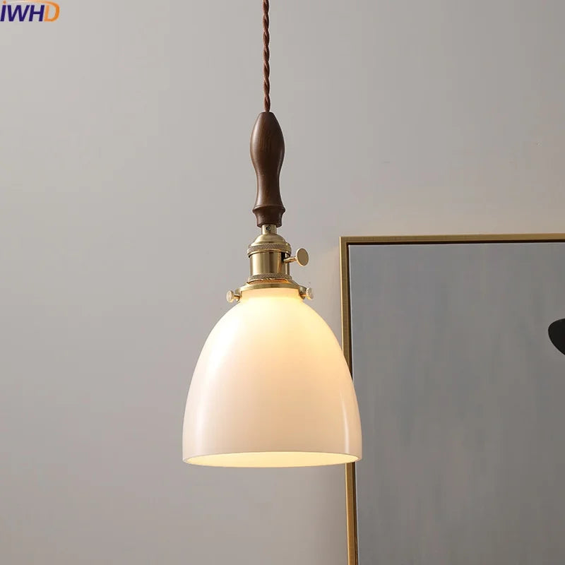 DecorBites™ Glass Copper LED Pendant Lights for Modern Style Dining Kitchen Bedroom