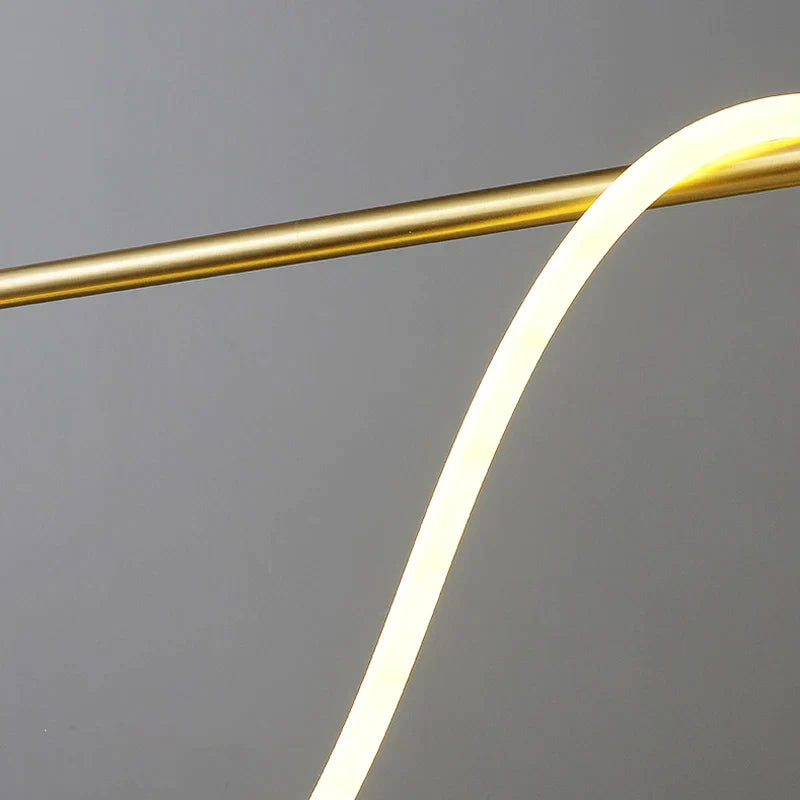 DecorBites™ Circle Note Linear Light: Modern Minimalist Nordic Pendant Lamp for Bedroom, Living Room