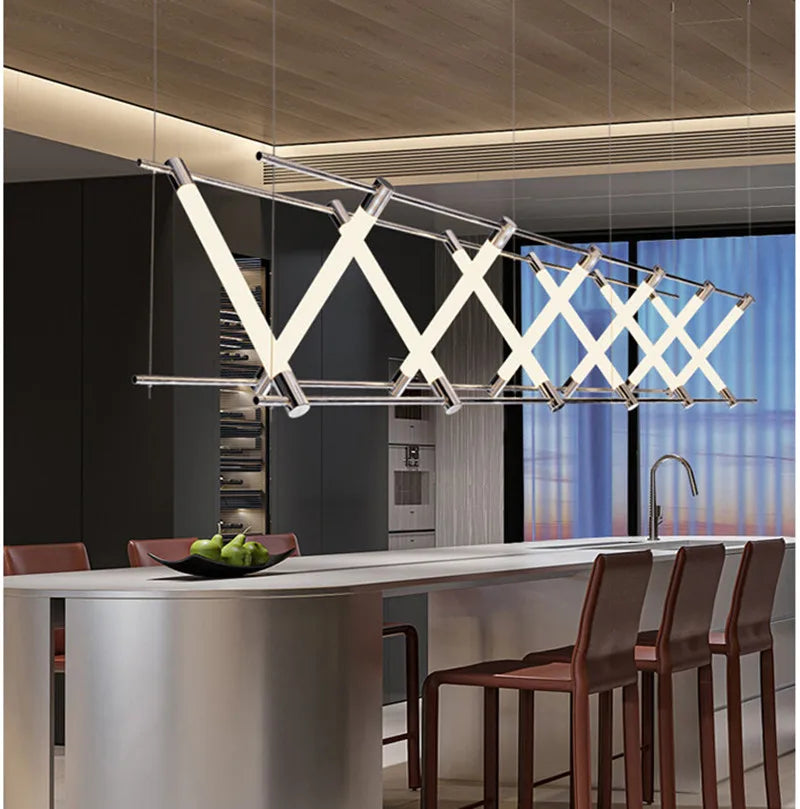 DecorBites™ LED Chandelier: Modern Nordic Industrial Pendant Light for Dining Room and Bar