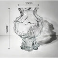 DecorBites™ Irregular Glass Vase: Desk Decor, Flower Arrangement, Aesthetic Room Pot