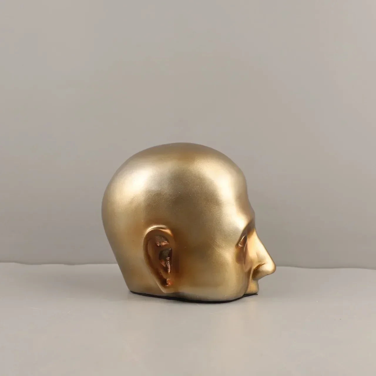 DecorBites™ Golden Head Half Face Resin Sculpture Abstract Portrait Home Decor Figurine