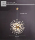 DecorBites™ Dandelion Chandelier LED Sparkle Ball Crystal Lighting for Restaurant & Living Room