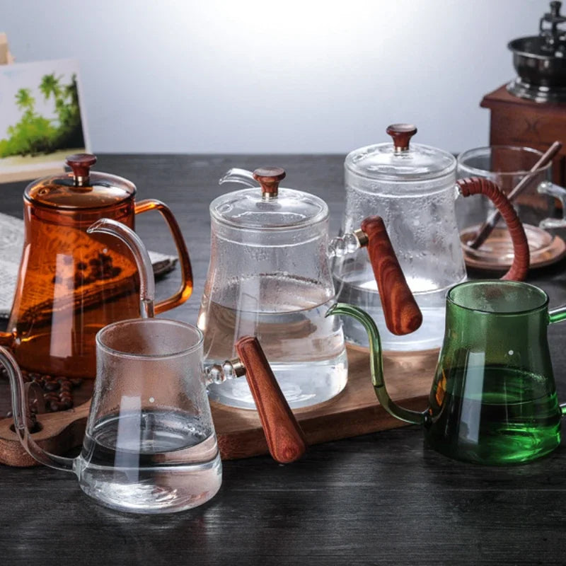 DecorBites™ Glass Coffee Pot Hand Drip Kettle Accessories