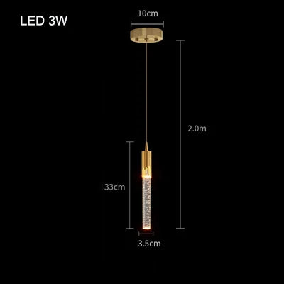 DecorBites™ Crystal Bubble Pendant Chandelier for Dining Room Bedroom Restaurant Bar