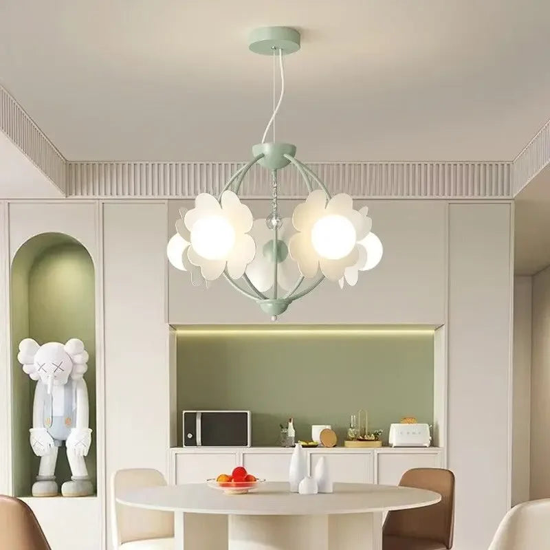 DecorBites™ LED Flower Chandelier: French Retro Style for Bedroom, Living Room, Restaurant