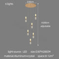 DecorBites™ Crystal Columnar Chandelier Stair Light for Home, Restaurant, Bar, and Villa