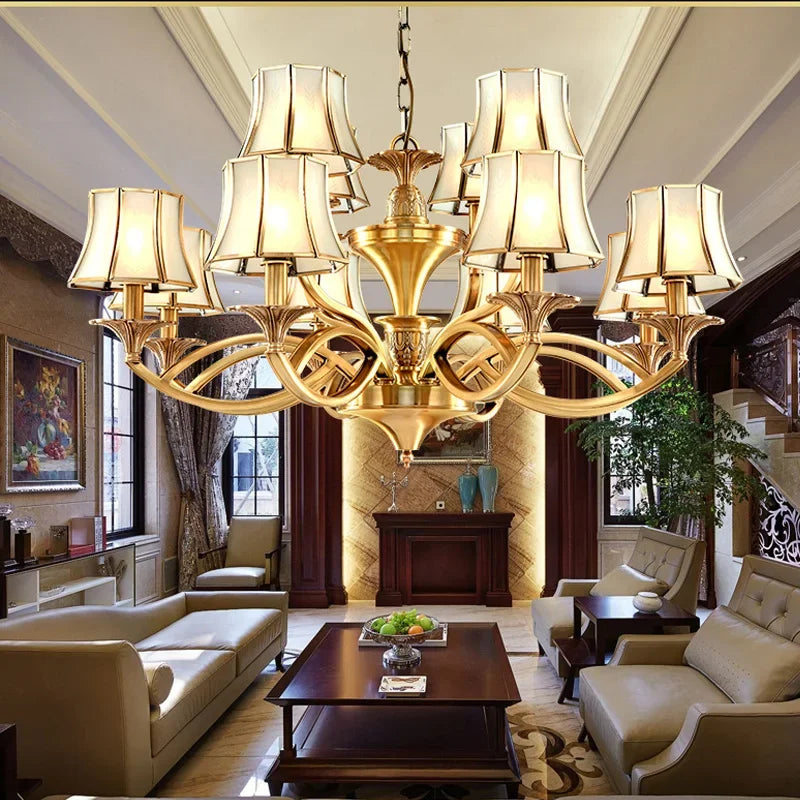 DecorBites™ Copper Villa Chandelier Retro Staircase Lighting Home Decor