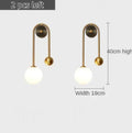 DecorBites™ Glass Ball LED Wall Lamp: Modern Round Gold Iron Light for Bedroom, Living Room