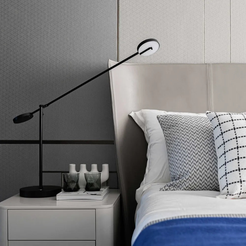 DecorBites™ Industrial Swing Arm Table Lamp - Modern Lighting for Living/Bedroom, Office, Study
