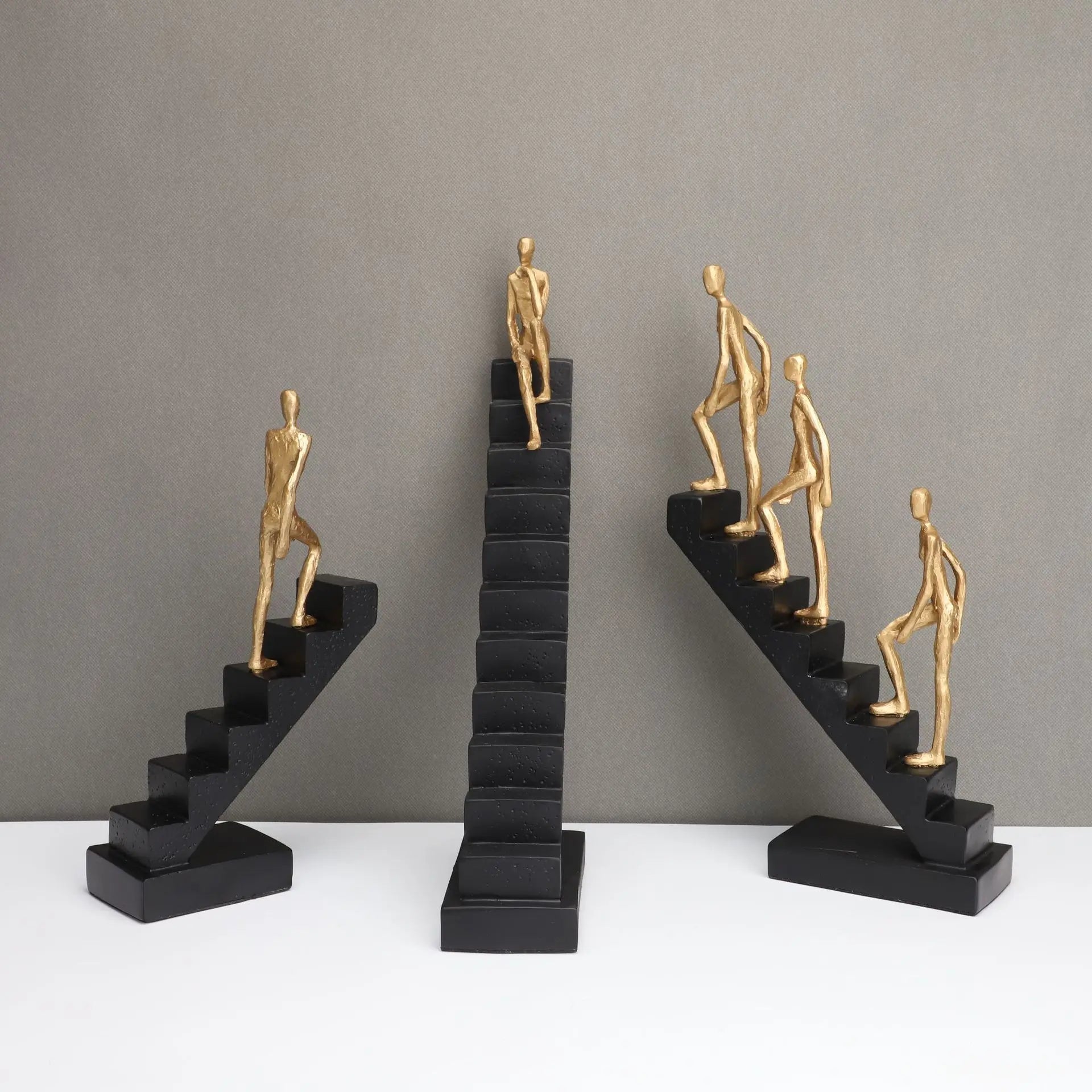 DecorBites™ Golden Man Climber Staircase Abstract Sculpture Home Decor Ornaments