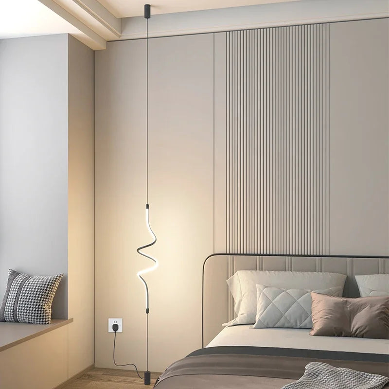 DecorBites™ Black 120cm LED Floor Lamp Modern Home Lighting for Living Room Bedroom Dining