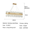 DecorBites™ Glass Rod LED Pendant Chandelier: Elegant Lighting Fixture for Home Living Dining Bedroom Decor