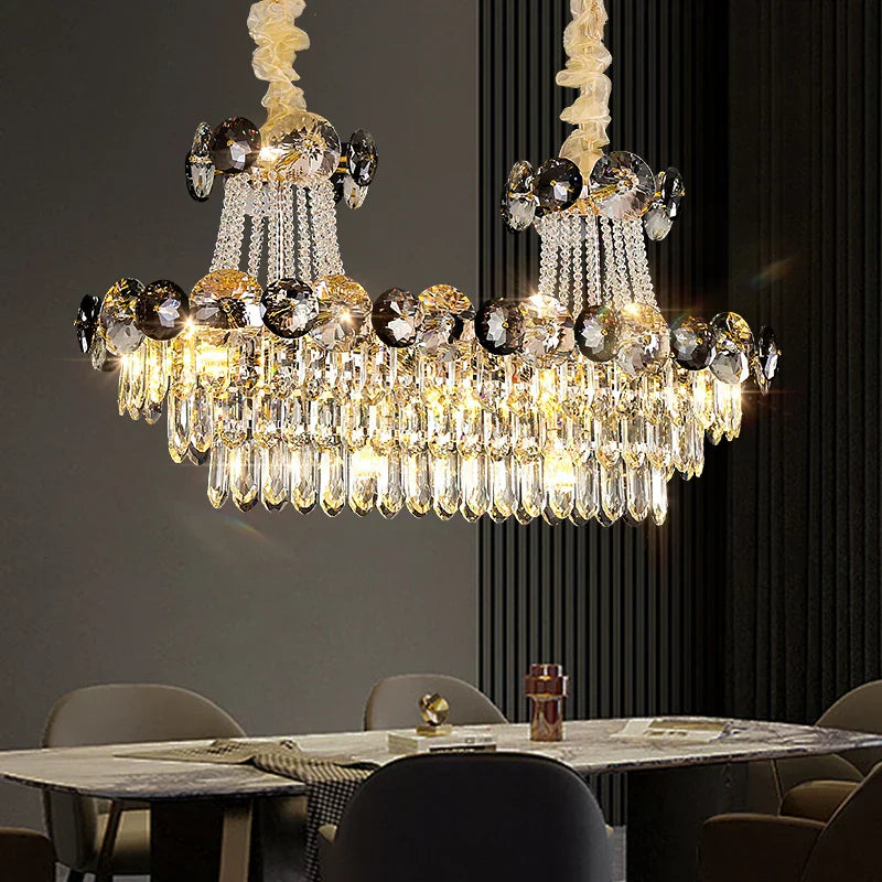 DecorBites™ Crystal Chandelier: Modern Nordic Luxury for Living Room, Dining Room, Bedroom