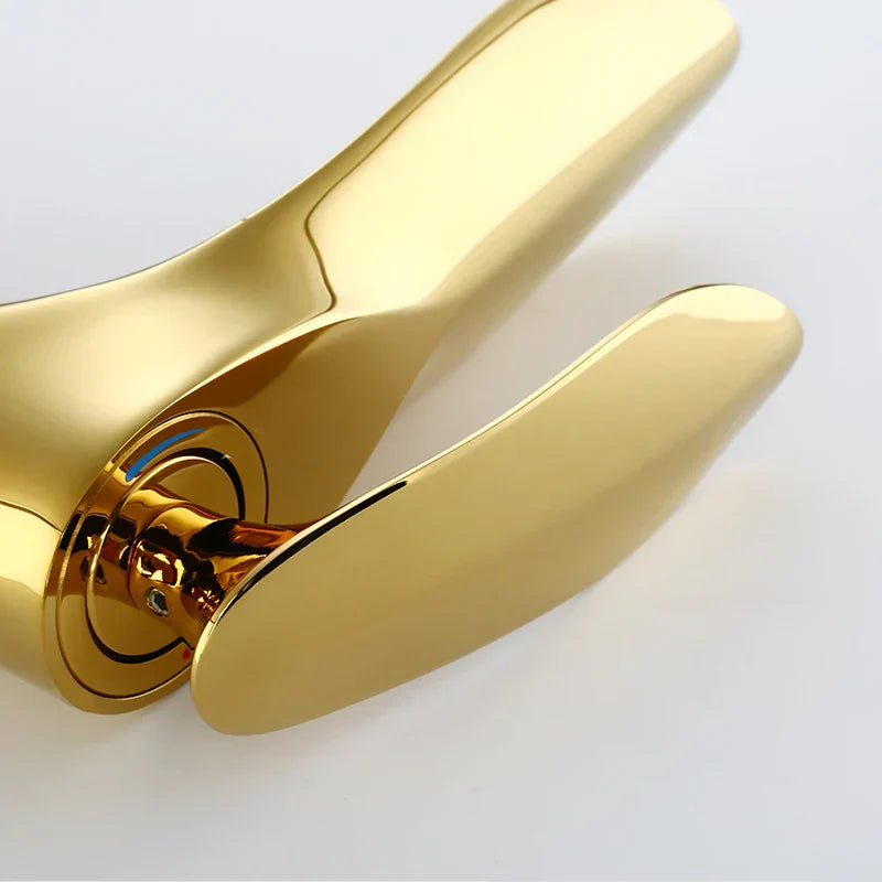 DecorBites™ Gold Basin Mixer Tap High Golden Waterfall Faucet for Washbasin and Toilet