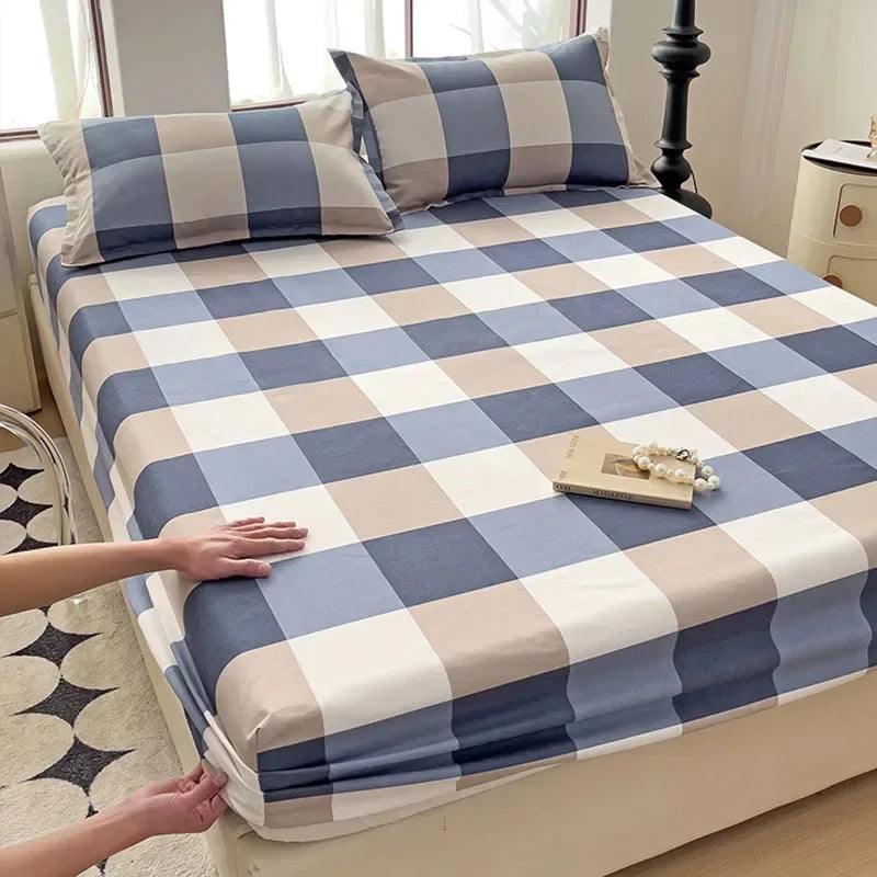 DecorBites™ Japanese Style Thick Fitted Sheet for Queen/King Bed