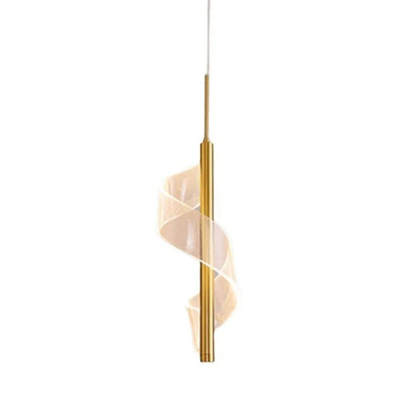 DecorBites™ Acrylic Spiral Pendant Lamp Bedroom Living Room Modern Nordic Drop Hanging Light