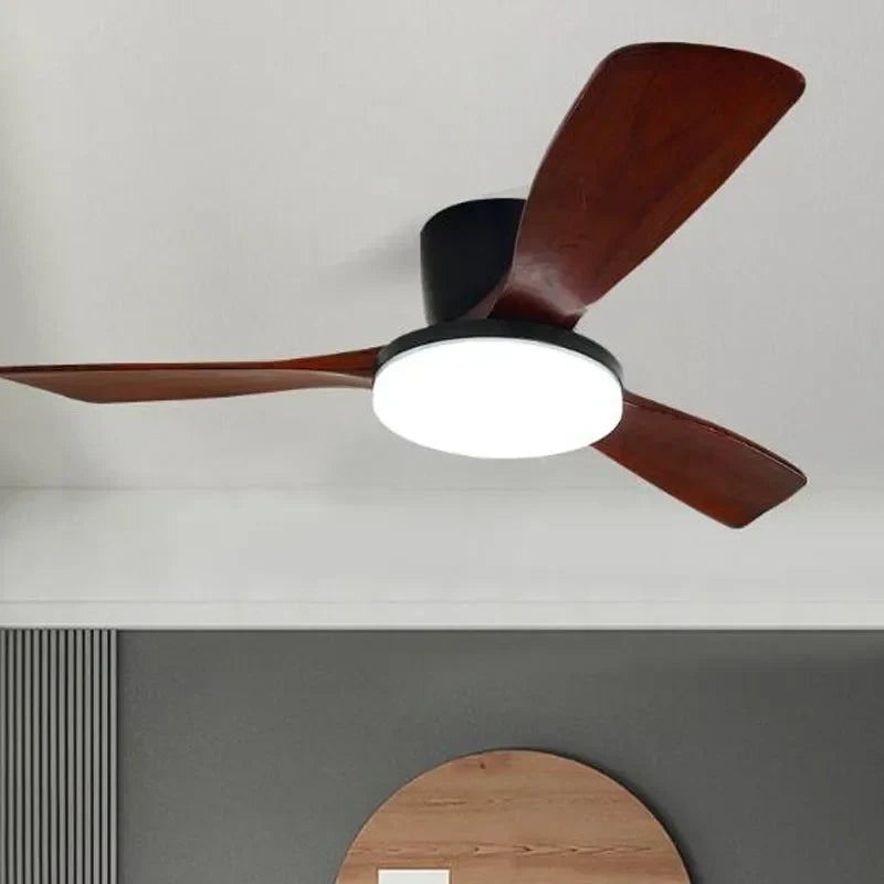 DecorBites™ 52" DC Wood Ceiling Fan Light Remote Control Living Bedroom LED 35W