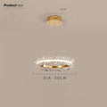DecorBites™ Gold Crystal Ring Chandelier for Living Room and Restaurant Décor
