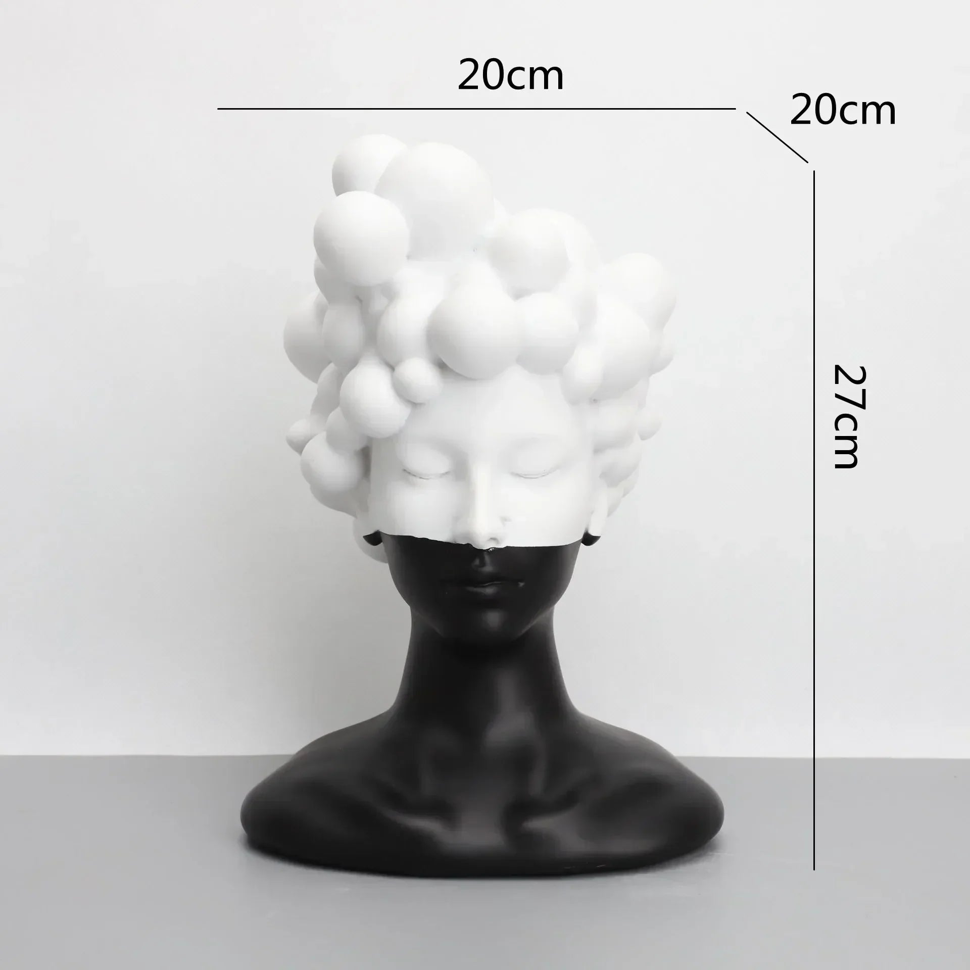 DecorBites™ Abstract Woman Figurine Resin Sculpture Home Decor Human Head Statue