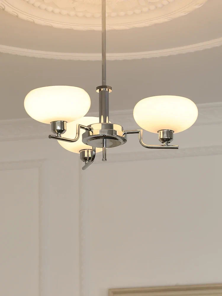 DecorBites™ Glass Ball Pendant Chandelier LED Lamp for Modern French Bedroom