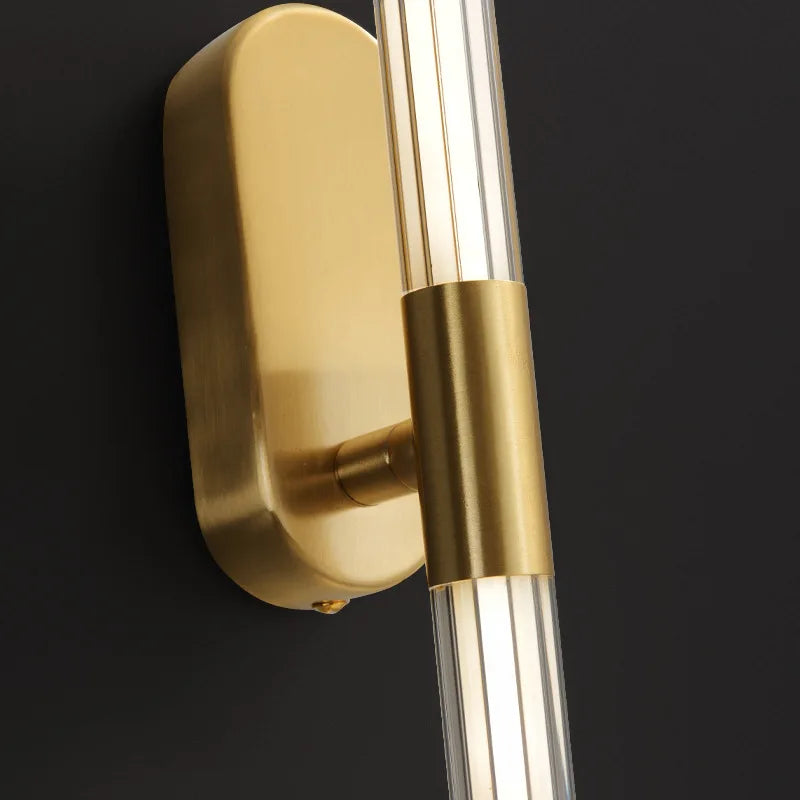 DecorBites™ Acrylic Line LED Wall Lights Dimming Gold Black Metal for Living Room Bedroom