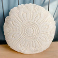 DecorBites™ Crochet Cushion Cover Handmade Woven Pillow Case 40*40cm Square Circular Decorative Pillows