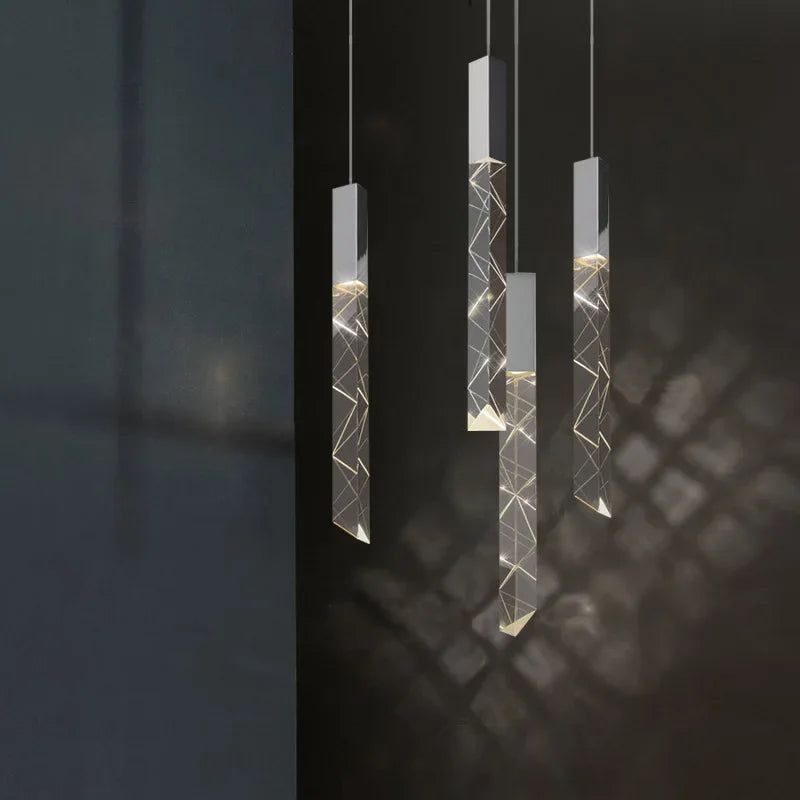 DecorBites™ Crystal Glass LED Pendant Light: Modern Nordic Restaurant Hallway Lighting