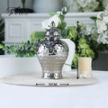 DecorBites™ Geometric Golden Porcelain Jar - Home Decor Vase & Storage Tank