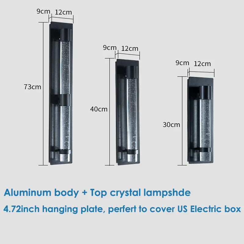 DecorBites™ Crystal Bubble LED Wall Lamp: Stylish Exterior Lighting for Garden, Porch & Entryway