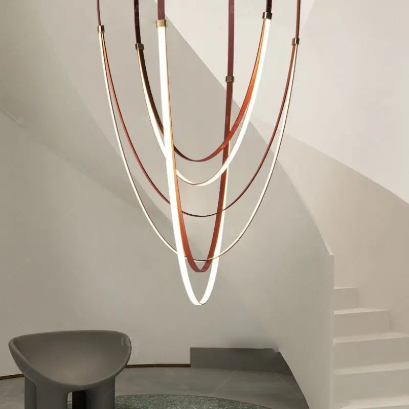 DecorBites™ LED Long Strip Chandelier for Modern Living Room and Villa