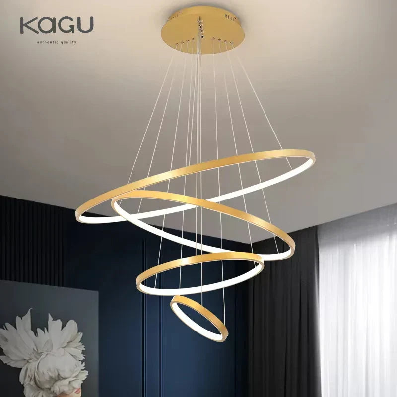 DecorBites™ LED Ceiling Chandelier Round Pendant Light for Modern Home Interior Lighting