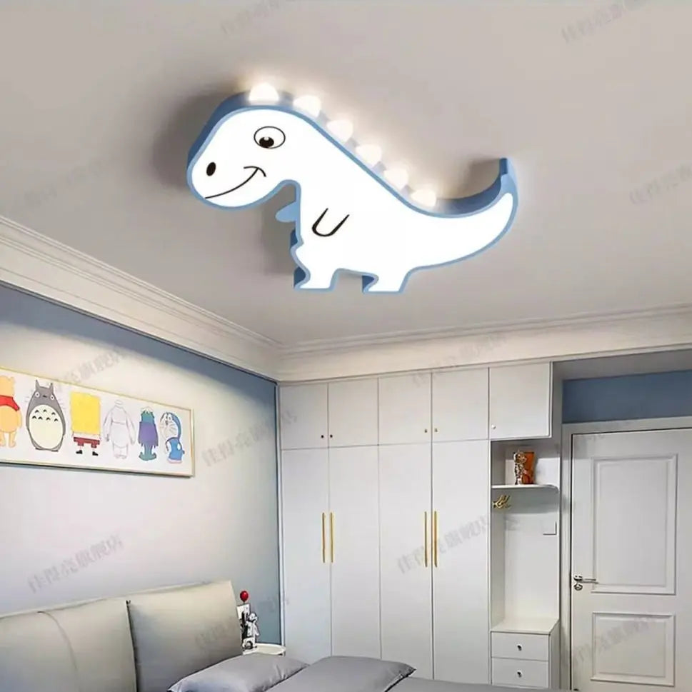 DecorBites™ Kids Room Ceiling Lamp Full Spectrum Eye Protection Cream Wind Airplane Light