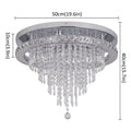 DecorBites™ K9 Crystal LED Chandelier Luxe Smart Ceiling Lamp Pendant Light