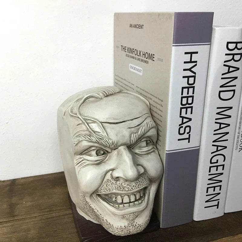 DecorBites™ Johnny Statue Bookshelf Bookend Funny-face Home Decoration Desktop Ornament