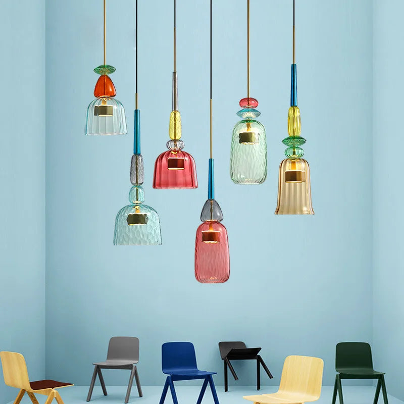 DecorBites™ Glass Pendant Lights for Modern Living Spaces, Bedrooms, and Kitchens