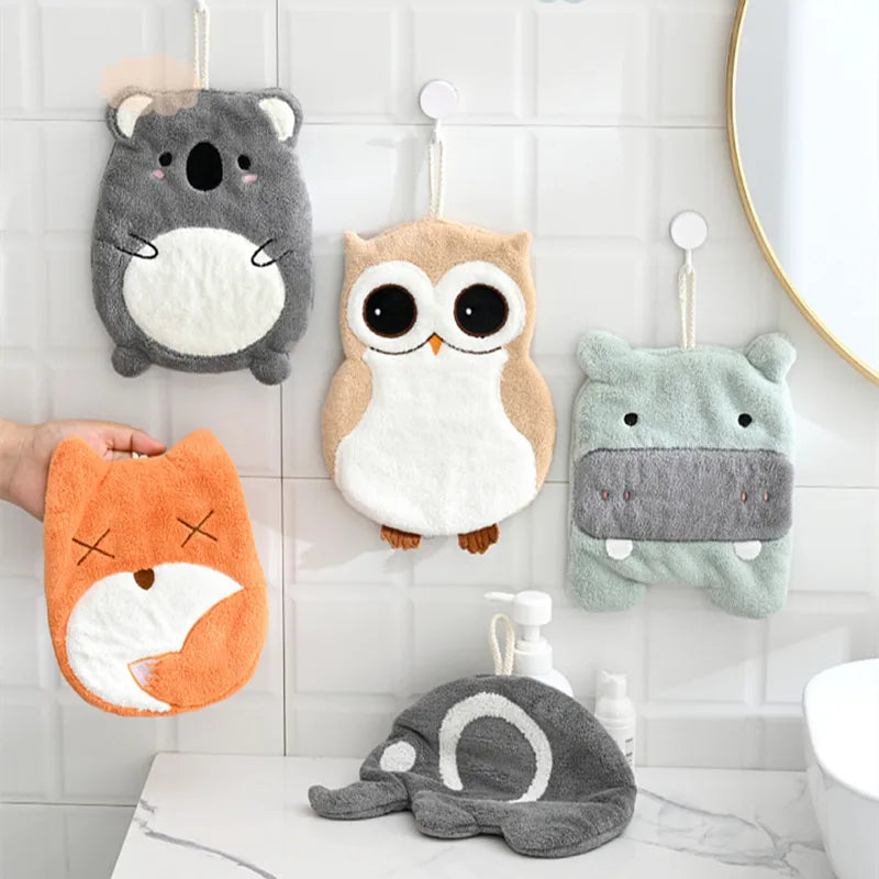 DecorBites™ Elephant Hippo Microfiber Children's Hand Towel