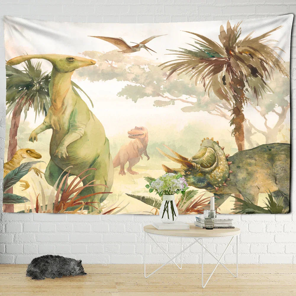 DecorBites™ Dinosaur Tapestry Wall Hanging for Boy Room Decor
