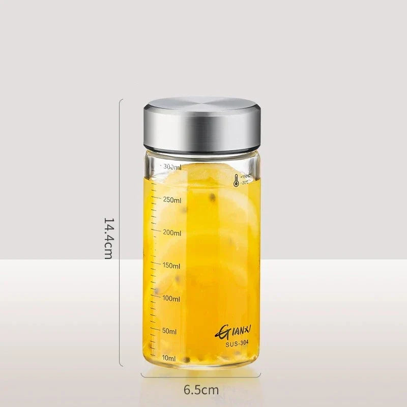 DecorBites™ Glass Sealed Jug | Vacuum Airtight Food Storage Jar | Kitchen Organizer
