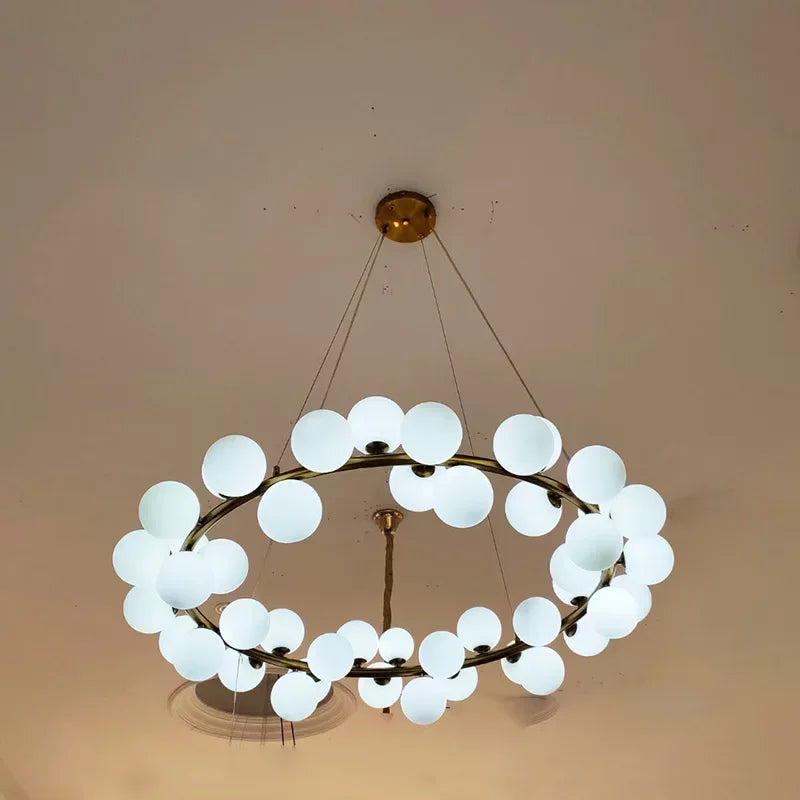 DecorBites™ Glass Ball LED Chandelier Pendant for Living Dining Room